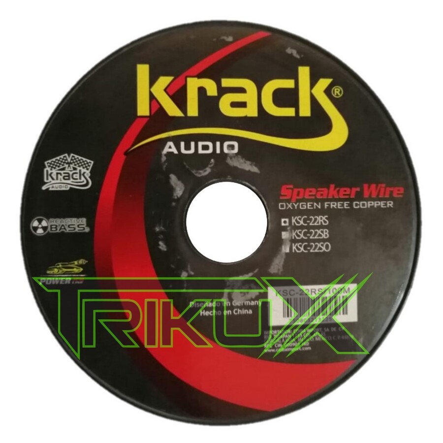 CABLE KRACK AUDIO CAL.22 ROJO HUMO KSC-22RS