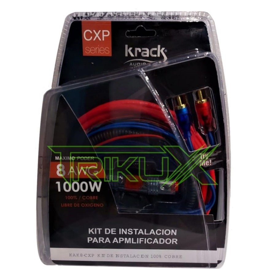KIT DE INSTALACIÓN KRACK 100% COBRE CALIBRE #8 KAK-8CXP